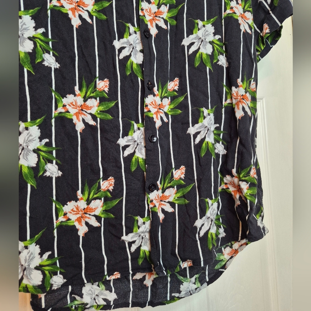 English Laundry Black Floral Men's Shirt Size Large - Picture 5 of 8